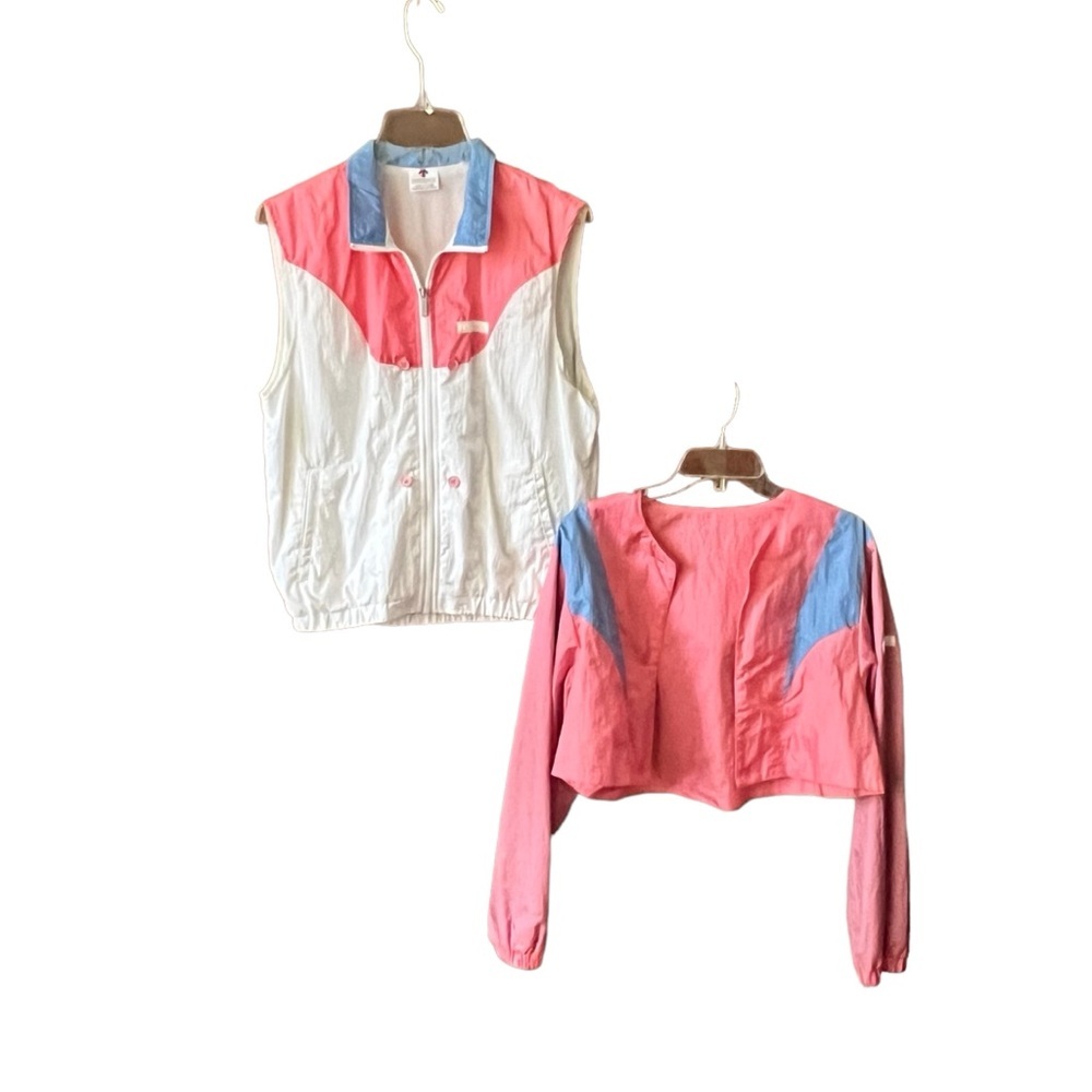 ***SOLD***Descente made Japan Vintage Womens 3 piece Colorblock  Windbreaker - Picture 3 of 13